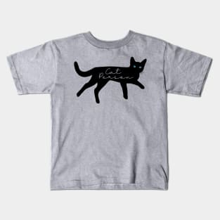 Cat Person in Silhouette Kids T-Shirt